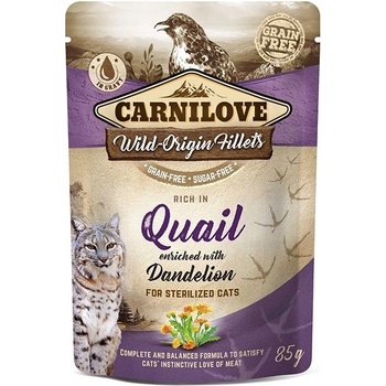 Carnilove Cat Rich in Quail Enriched with Dandelion for sterilized 6 x 85 g