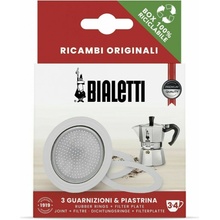 Bialetti 3 hliník sítko + silikonové těsnění 3 ks
