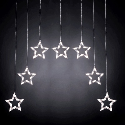 Aigostar - LED Външен гирлянд 70xLED/230V 1, 2x1m IP44 студено бели звезди (AI2133)
