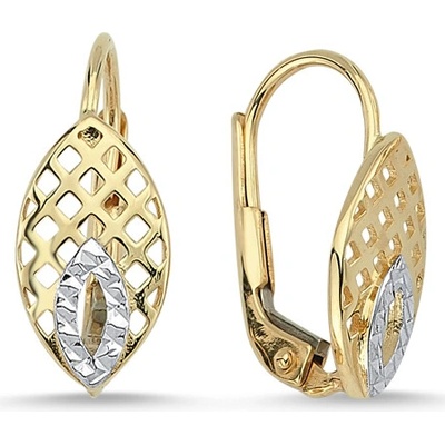 Lillian Vassago zlaté náušnice s ornamentom na klasické zapínanie LLV46-GER052