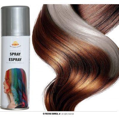 Guirca barevný sprej na vlasy stříbrná 125 ml