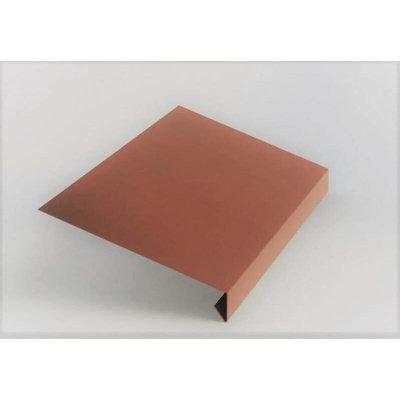 Okapnice klasik r.š.400mm Al hliníkový plech 0.6mm Lakovaný RAL 8004 cihlová dl.2m