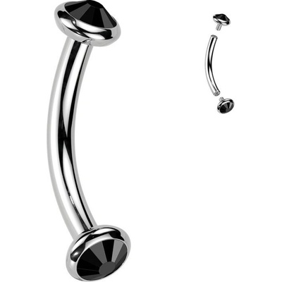 S4U Piercing do obočí TITAN (černá) TIT1381-K