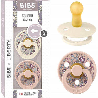 Bibs x Liberty Colour kaučuk dudlík kulatý 2ks ivory blush – Sleviste.cz
