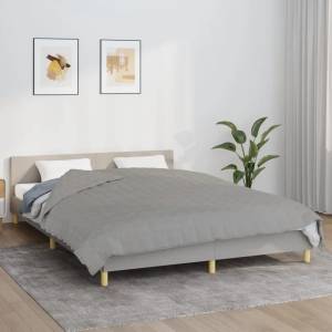 vidaXL Утежнено одеяло сиво 220x230 см 15 кг плат (3154791)