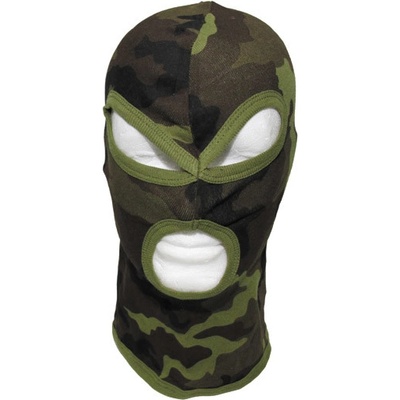 Kukla MFH bavlnená Balaclava 3 otvory woodland vz. 95