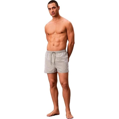Calvin Klein Бански гащета Calvin klein Seersucker swimming shorts - Grey (Deep Lichen Green / White)