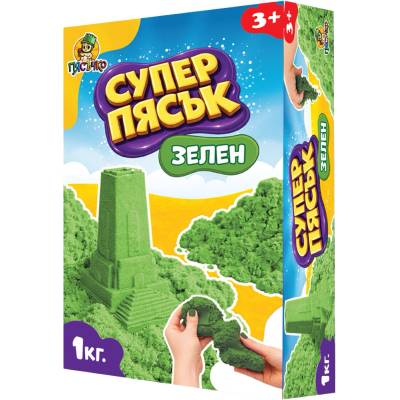 Пясъчко Пясък за игра Пясъчко - Зелен, 1 kg (PSK-021.5)