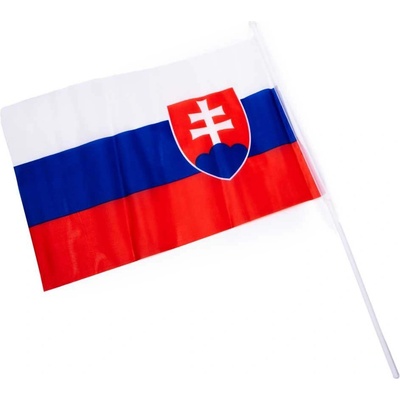 Slovenská vlajka na paličke – 43 × 30 cm