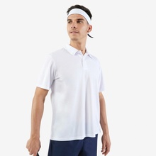 Artengo polo tričko Essential na tenis s krátkym rukávom biele