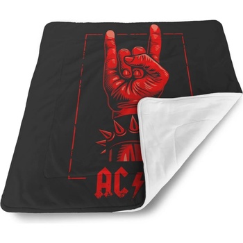 Sablio Detská deka pre bábätko ACDC Červená ruka