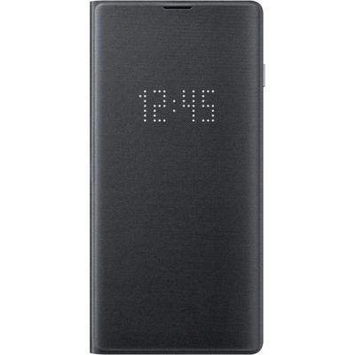 Samsung LED View Cover EF-NG973PB - оригинален калъф през който виждате информация от дисплея за Samsung Galaxy S10 (черен)