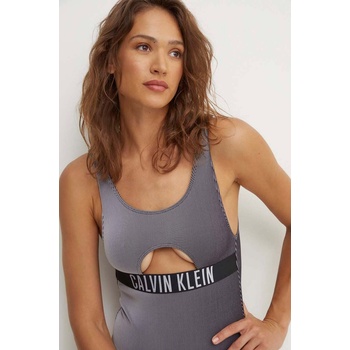 Calvin Klein Цял бански Calvin Klein в черно с меки чашки KW0KW02640 (KW0KW02640)