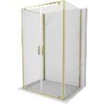 Mexen Exo-BR Duo 3S тристенна душ кабина с врата 100 x 90 см, прозрачна, златна (8182-100-090-50-00-3S)