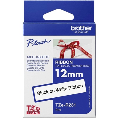 etikety Brother TZe, TZ TZe-R231 Farba pásky: biela Farba písma:čierna 12 mm 4 m