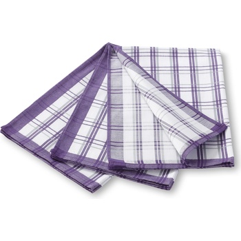 Wooline káro 50x70cm 3ks fialová