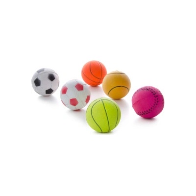 JK ANIMALS Gumové míčky v síťce mix 6,3 cm 6 ks