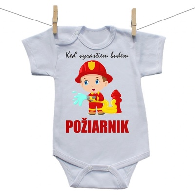 Boodyy Body s krátkym rukávom Keď vyrastiem budem požiarnik