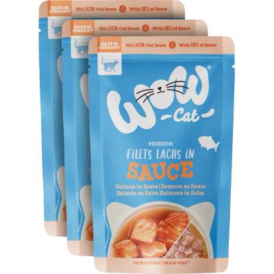 WOW Cat Sauce Losos Adult 3x 85 g