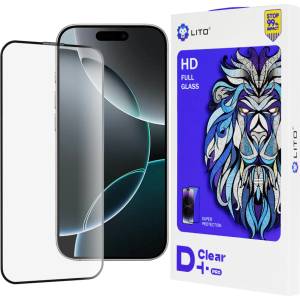 LITO Протектор за iPhone 16 Pro - Lito D+ Pro Clear - черен