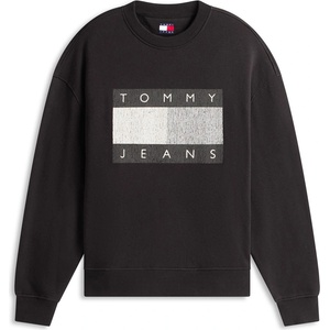 Tommy Hilfiger Блуза Tommy Jeans Mens Distress Flag Crew Sweatshirt - Black