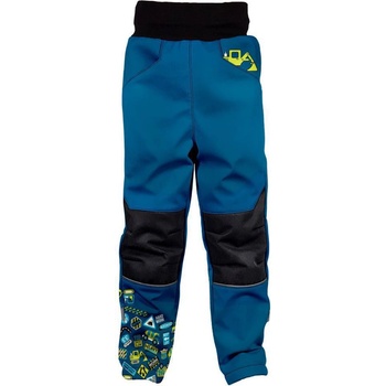Wamu Softshellové kalhoty dětské Bagr modrá