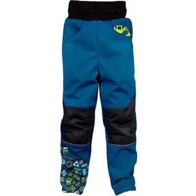 Wamu Softshellové kalhoty dětské Bagr modrá