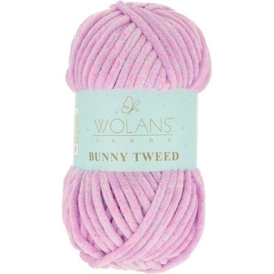 Wolans Bunny Tweed 25 světle fialová s růžovou