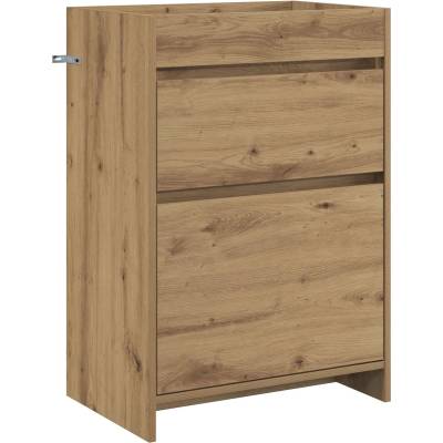 vidaXL Кабинет под мивка за баня Дъб артизан 56 x 37, 5 x 81 см (890735)