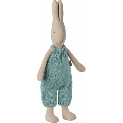 Maileg Králíček v pleteném overalu Mint size 1