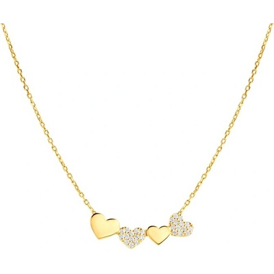 Savicki Náhrdelník srdce žlté zlato, diamant SAVMAYN-LBR-529