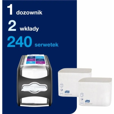 Tork Xpressnap Fit pultový zásobník na ubrousky Starter Pack zásobník + 2 bal.ubrousky N14 962901