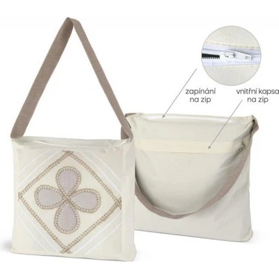 Taška na zip Peru Maxi Květina, 38x38x4cm