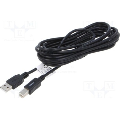 Lanberg CA-USBA-15CU-0018-BK USB 2.0, USB A vidlice,USB B vidlice, zlacený, 1,8m, černý