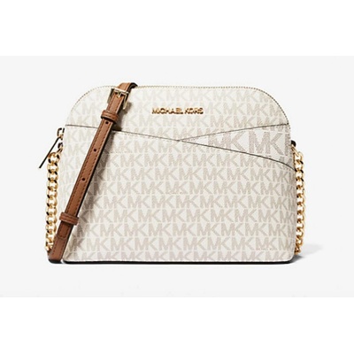 Michael Kors Kabelka Jet Set Travel md Dome crossbody logo vanilla