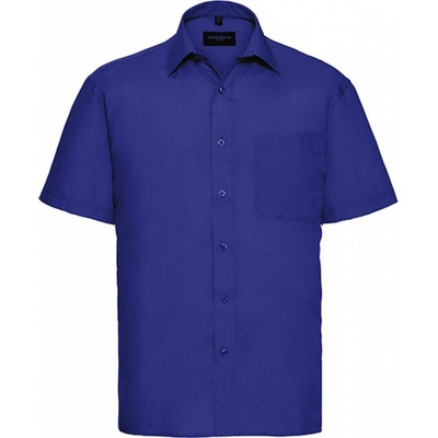 Russell Collection popelínová košile z polybavlny 65% polyester 35% bavlna Z935 výrazná modrá