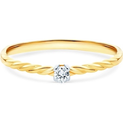 Savicki Zásnubní prsten žluté zlato diamant SAVP D 21028 PI
