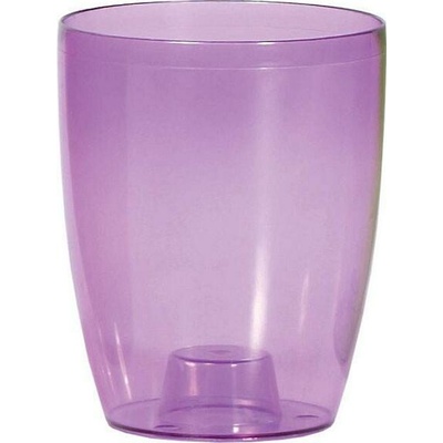Kinekus Kvetináč transparentný, plastový, 16 cm, COUBI ORCHID, fialový