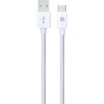 Dviced Cable USB-A to USB-C Nylon Textile 1, 25m - White (DV120008)