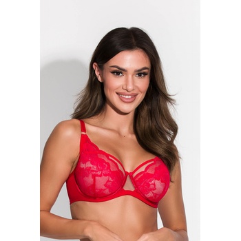 MEDIOLANO Полуподплатен сутиен в червен цвят amelia 19203eh-73900-czerwony - Червен, размер 80c