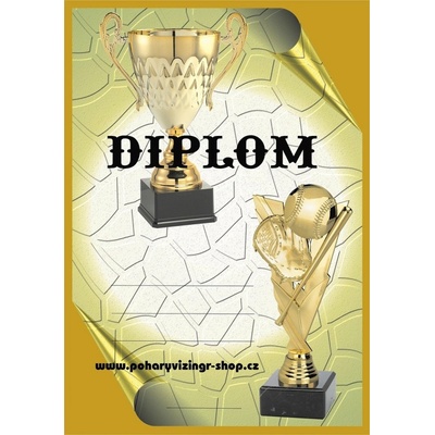 VIZINGR Baseball diplom A4 č.18