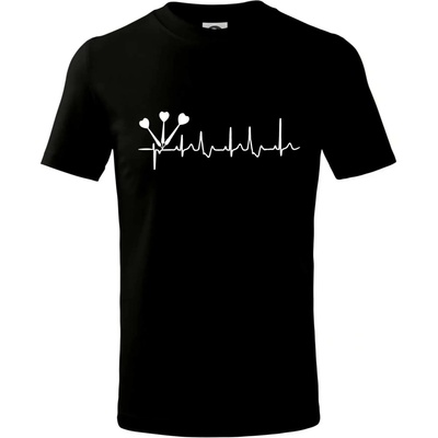 EKG šípky tričko detské čierna