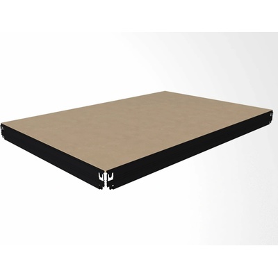 Biedrax Poschodie k regálu 60 x 90 cm, čierne, polica MDF, 300 kg