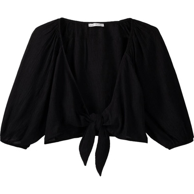 Bershka Блуза черно, размер L