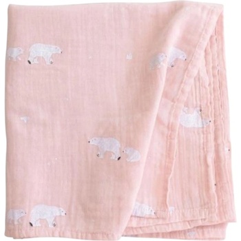 Bonjourbebe Муселинова пелена Bonjourbebe - 120 x 120 cm, Pink Polaris (32PL52037)