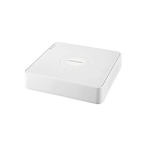 Hikvision DS-7104NI-Q1 recorder, 4 IP Cameras, record up to 4 MP (2560x1440); H. 265, 1 SATA HDD up to 6TB, 2 USB, 100Mbit; Video input: HDMI/VGA (1080p) (DS-7104NI-Q1)