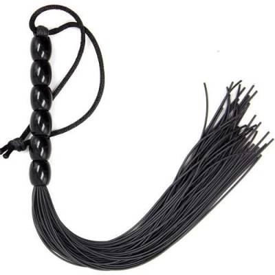LateToBed Мини камшик - аксесоар "several flogger black" 26 см