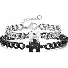 Titan Jewerly náramky pro páry z chirurgické oceli se srdíčkem Puzzle 2406260938583687