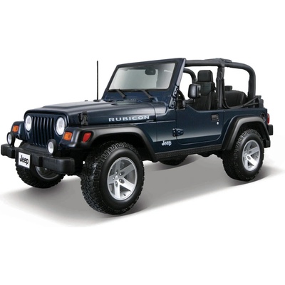 Maisto JEEP WRANGLER RUBICON metal modrý 1:18