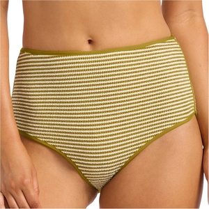 Seafolly Дамско бикини долнище Seafolly Women's Horizons High Waisted Pant Bikini bottom - Guacamole - размер 38 (EU) (150-6766-0113)